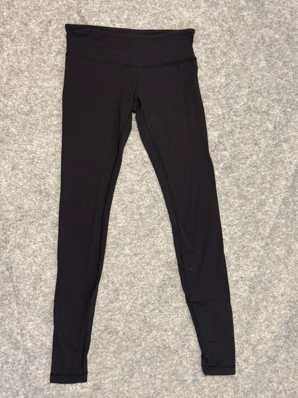 Lululemon Black Leggings Size 6 High Rise Yoga Workout Pants